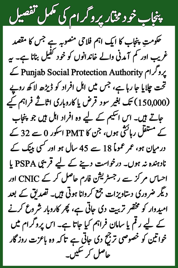 Punjab Khudmukhtar Program