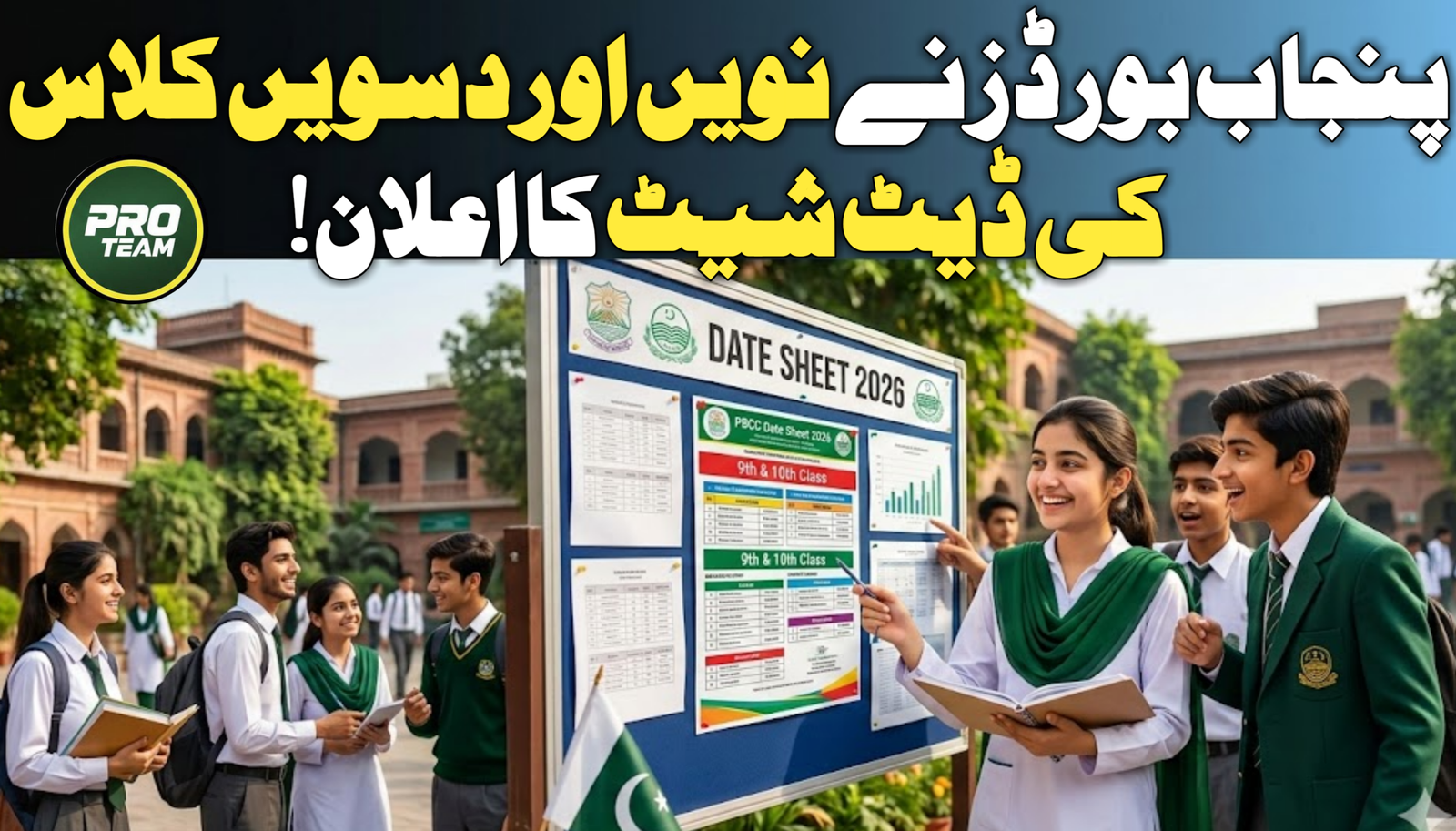 9th & 10th Class Date Sheet 2026